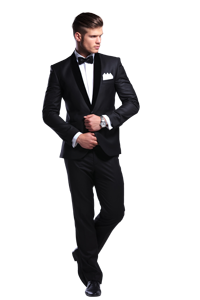 man body tuxedo elegant formal side length young looking suit away business adjusting while suits shutterstock tie wear gray camera